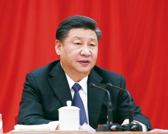中國共產(chǎn)黨第十九屆中央委員會第三次全體會議，于2018年2月26日至28日在北京舉行。中央委員會總書記習(xí)近平作重要講話。 新華社記者 鞠鵬/攝